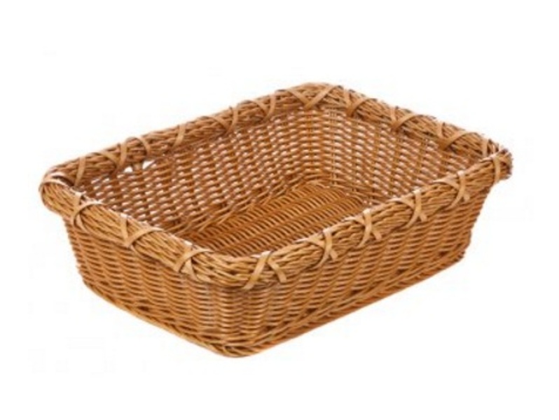 Корзина пластиковая 400х300х110мм коричневая