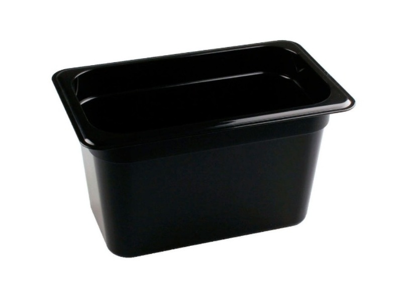 Гастроемкость 1/4 черная полипропилен 265х162мм h150мм