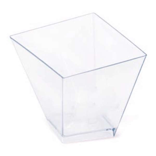 Креманка "Бижу" квадрат кристалл 60мл 55х55мм h55мм пластик (упаковка 60шт.)