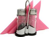 Набор для специй 2 предмета с салфетницей нерж. сталь/стекло/пластик