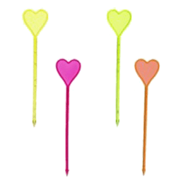 Сердечки для канапе пластик L85мм (упаковка 250шт.)