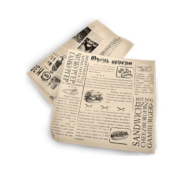 Бумага для конусов и сэндвичей 300х300мм (упаковка 100шт.)