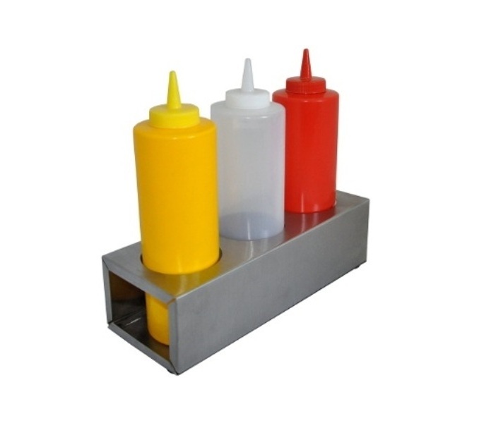 Подставка для флаконов соусов 3 ячейки 280х100х80мм