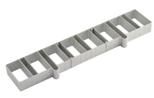 Вырубка-блок 363х81х28мм прямоугольники 65х32мм, пластиковая