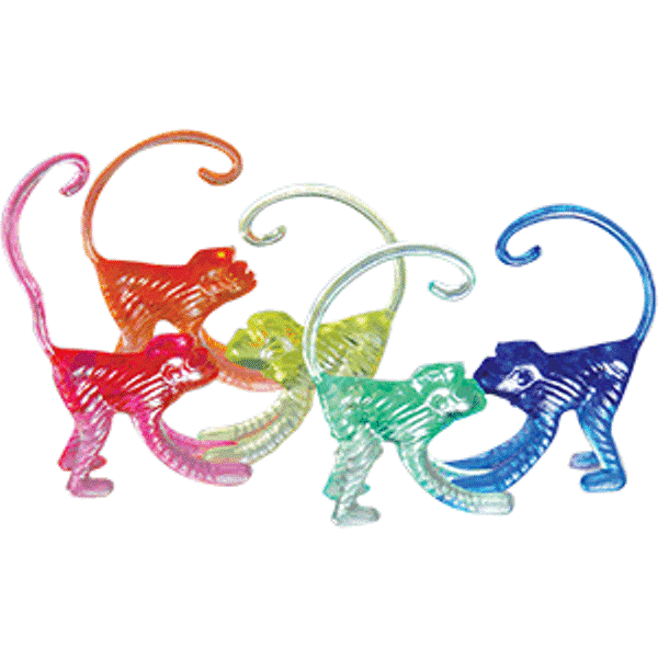 Декорации коктейльные "Обезьянки" полистирол упаковка 100шт