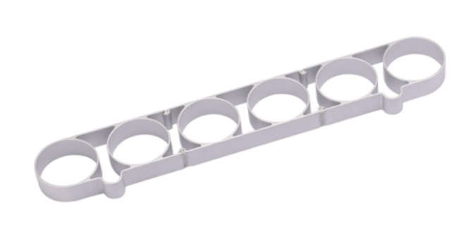 Вырубка-блок 363х63х20мм круги 50х20мм, пластиковая