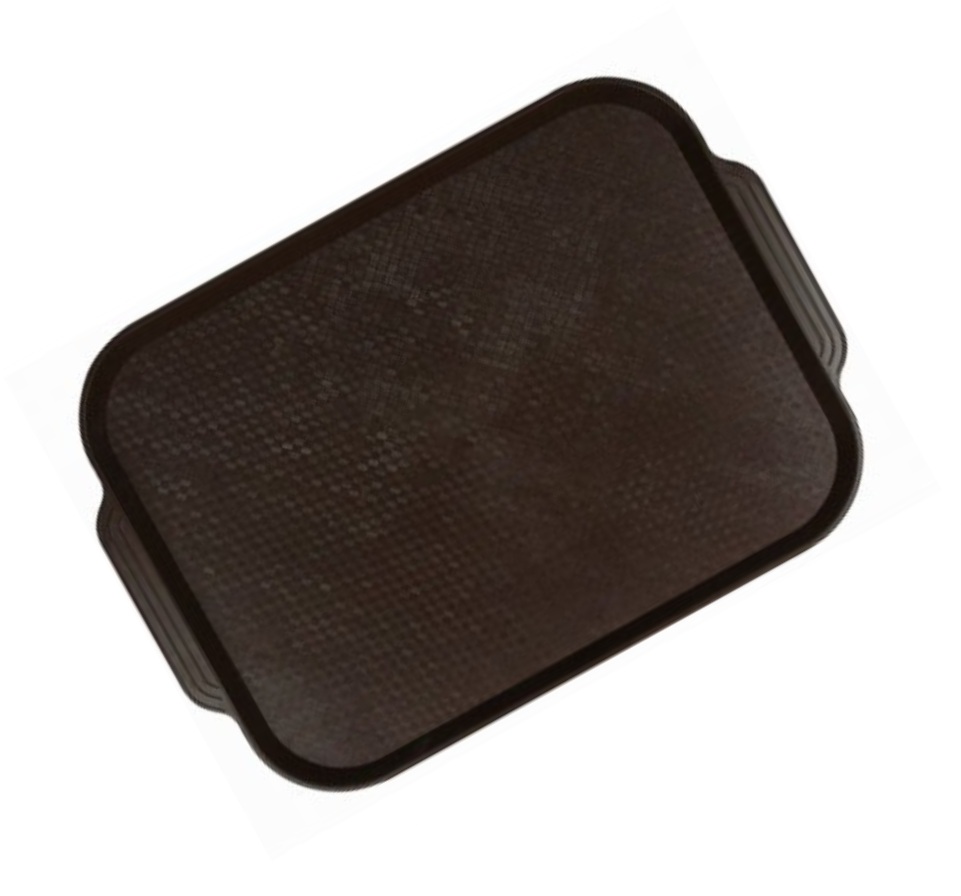 Поднос пластиковый 450х345мм коричневый