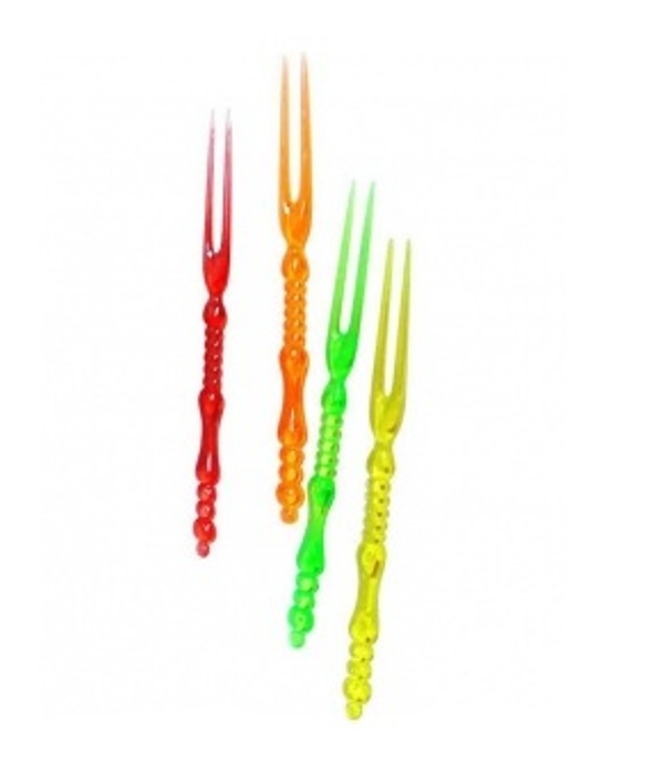 Вилка для канапе пластиковая L110мм упаковка 250шт