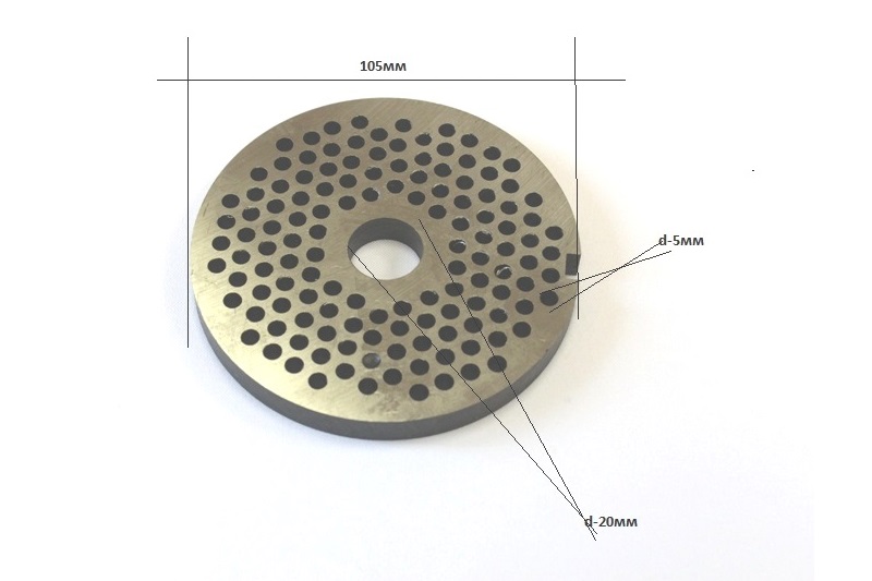 Решетка мясорубки МИМ-600 №2 без бурта