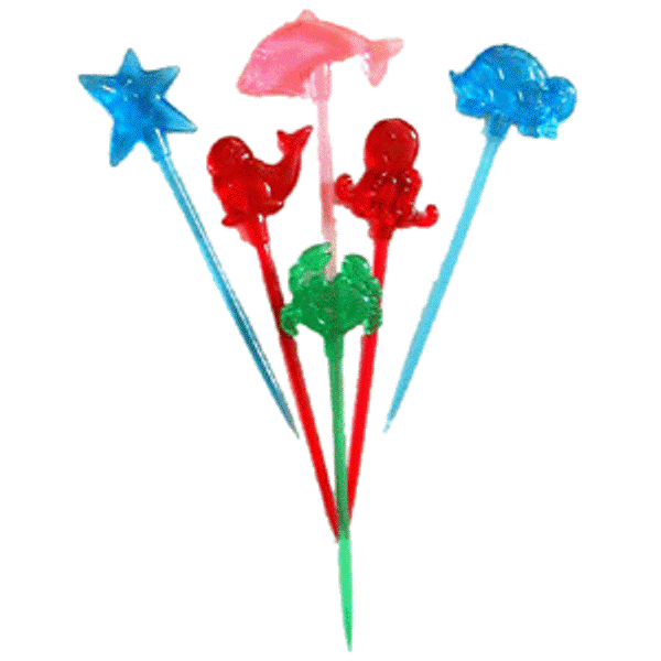 Копье для канапе ассорти разноцветные пластик (упаковка 120шт.)