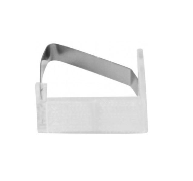 Зажим для скатерти прозрачный с липучкой(пластина) пластик/металл