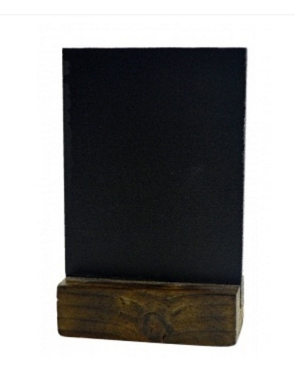 Табличка меловая А7 74х105х3мм пвх на деревянной подставке