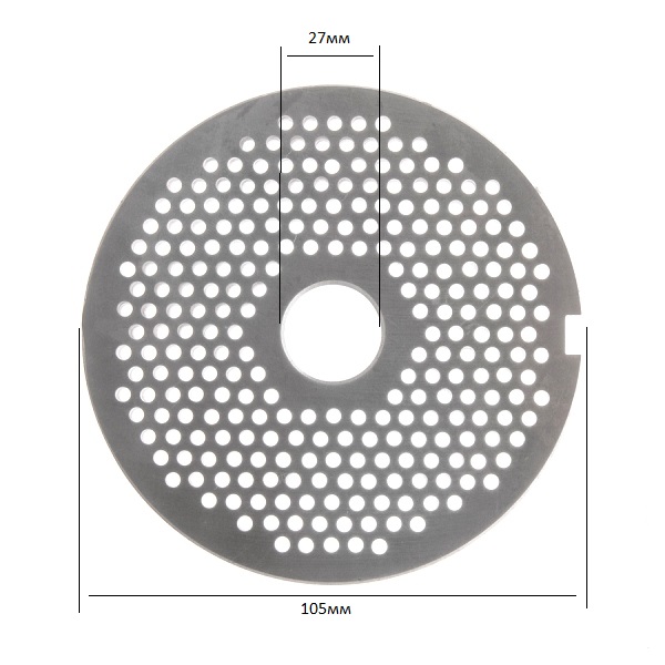 Решетка мясорубки МИМ-600 №1 с буртом