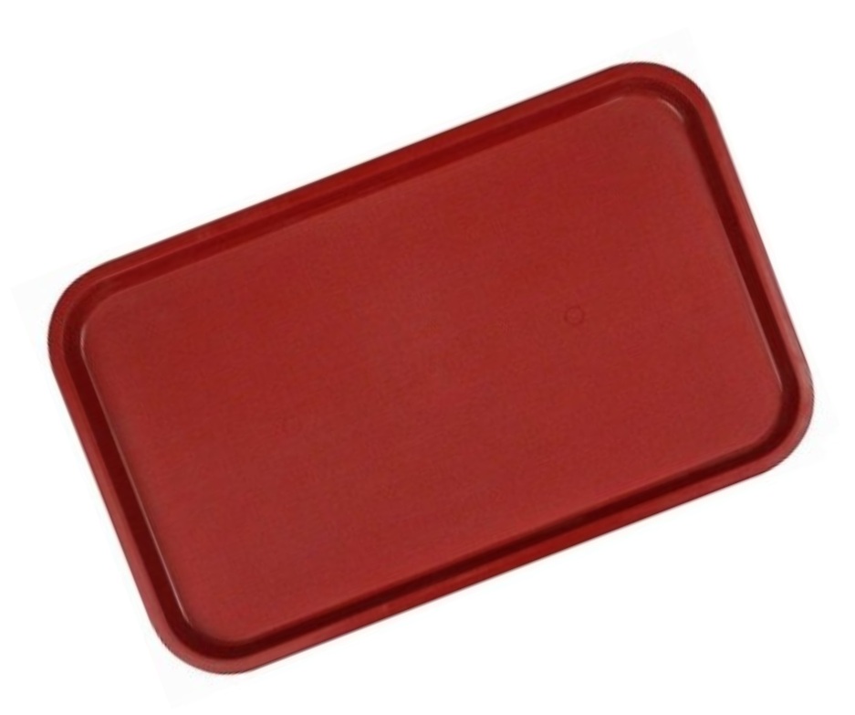 Поднос пластиковый 530х330мм темно-красный