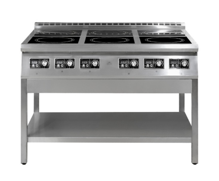 Плита индукционная 6-конфорочная Luxstahl ПИ 6-912