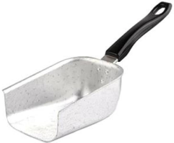 Совок алюминиевый 1кг с пластиковой ручкой