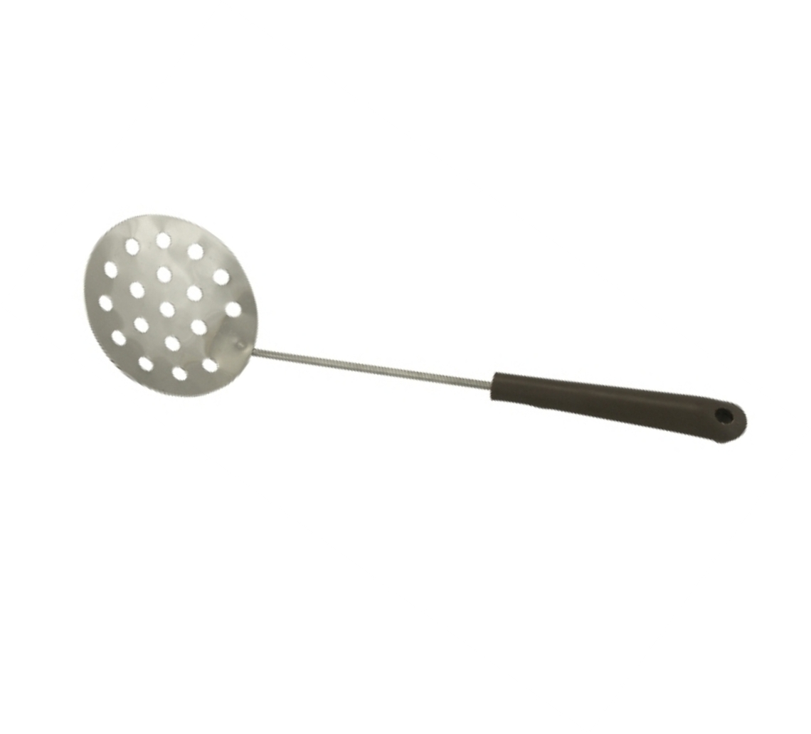 Шумовка нержавеющая сталь малая с пластиковой ручкой d120мм