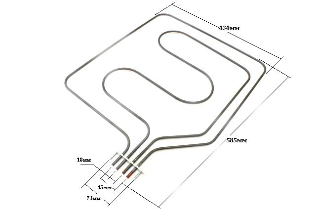 ТЭН ВЗ-181/190-7,5-6,5/2,4 4Т220 к плите ЭП-6ШЖ