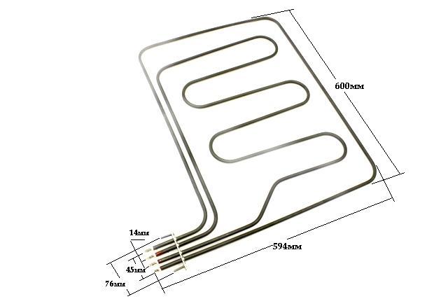 ТЭН для плиты ЭПК-48ЖШ-К2/1 В2-216/280-7,5/8,5  5/2,5 Т220 верхний