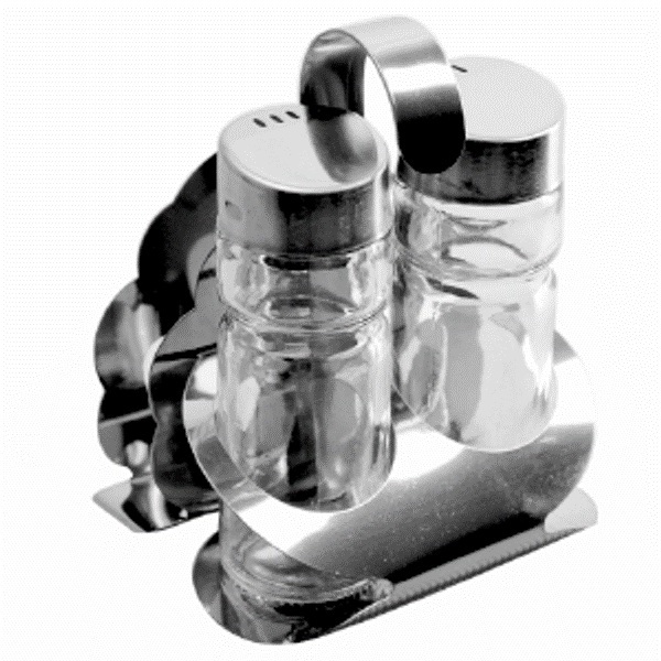 Набор для специй 2 предмета с салфетницей нержавеющая сталь/стекло