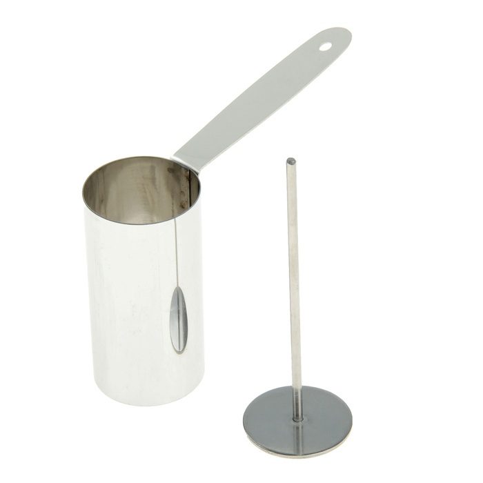 Форма для выкладки «Круг» с ручкой и прессом d40мм h80мм нержавеющая сталь