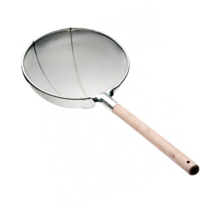 Шумовка сетчатая d300мм н/ж сталь с деревянной ручкой