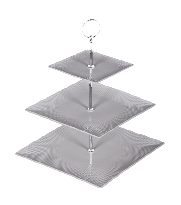 Подставка для кондитерских изделий 3-х ярусная h320мм фарфор