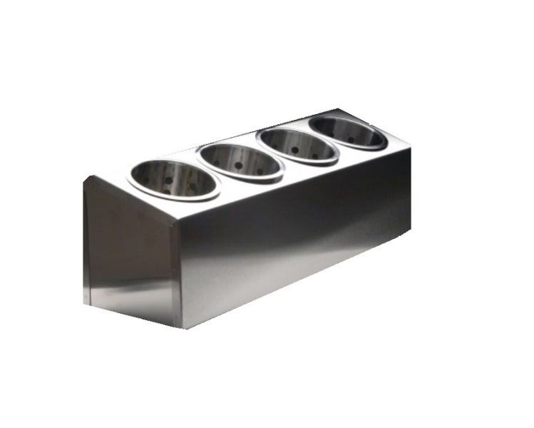 Подставка для столовых приборов 4 отделения нержавеющая сталь