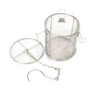 Сито большое на цепочке с крышкой d160мм h133мм нержавеющая сталь