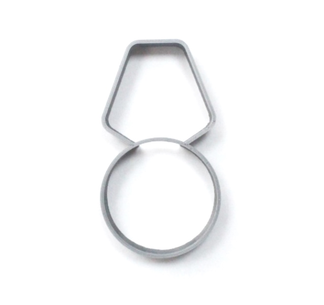 Вырубка для пряника 105х52мм h15мм пластик