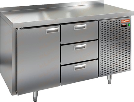 Стол холодильный н/ж 1 дверь 3 ящика Hicold SN 13/TN