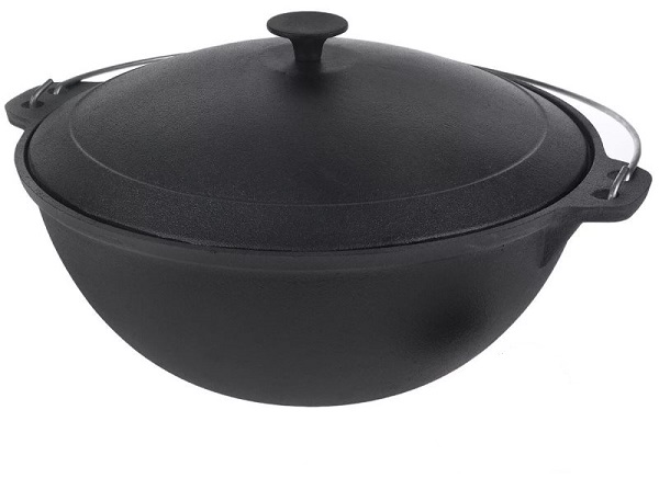 Казан чугунный с крышкой 10л