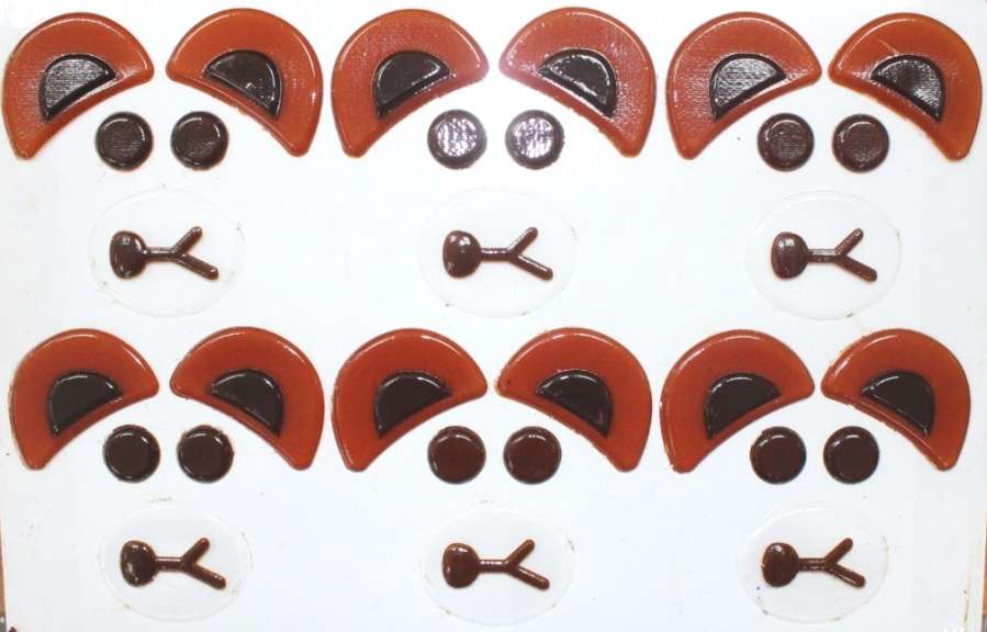 Форма для шоколада Мордочка мишки (325х225мм 6шт.100х97мм) пластик