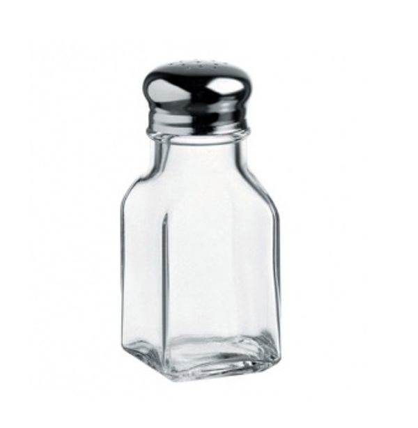 Солонка, перечница 100мл стекло/нержавеющая сталь