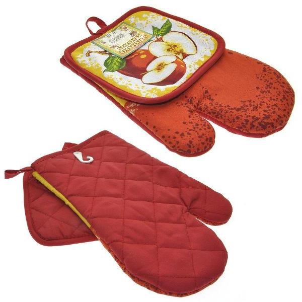 Варежка + прихватка 270х170мм/170х170мм хлопок