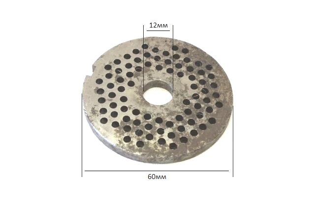 Решетка мясорубки М-75 №1 без бурта
