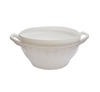 Бульонница с ручками 750мл d137мм, стеклокерамика