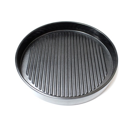 Тарелка для бургера гриль меламин D258мм  H40 мм черная  F174410