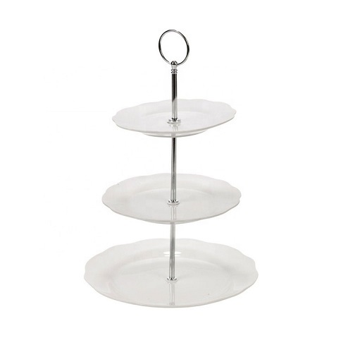 Этажерка 3-х ярусная 190/240/270мм, стеклокерамика