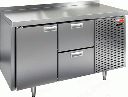 Стол холодильный н/ж 1 дверь 2 ящика Hicold SN 12/TN