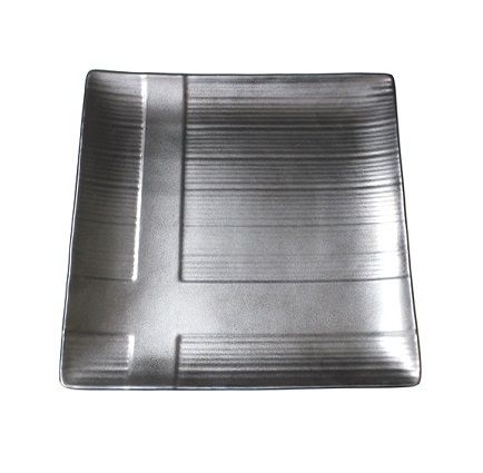 Тарелка квадратная меламин d253х253мм h28мм черная