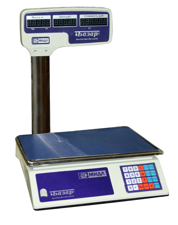 Весы торговые Базар до 30 кг Мидл МТ 30 МГДА