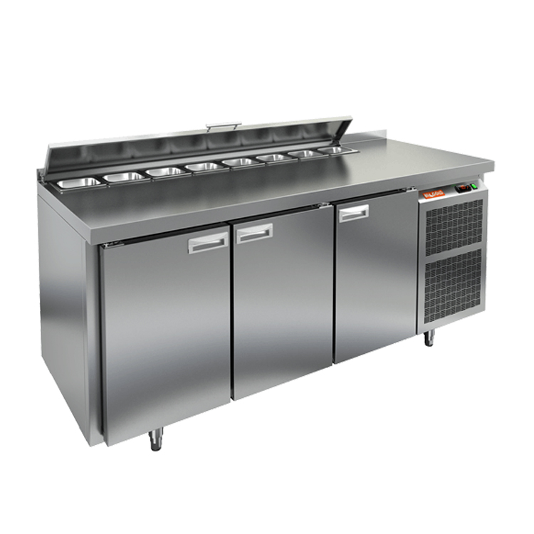 Стол холодильный для салатов н/ж 3 двери