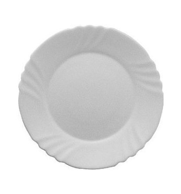 Тарелка мелкая d250мм h20мм, стеклокерамика