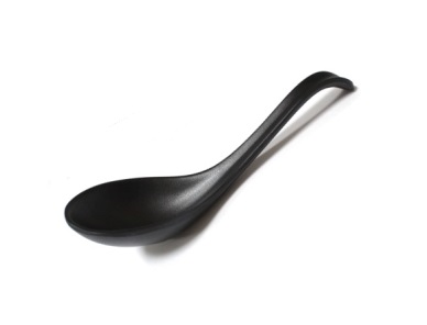 Ложка для мисо меламин черная 165х51мм