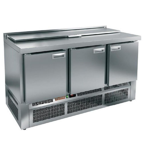 Стол холодильный для салатов н/ж 3 двери