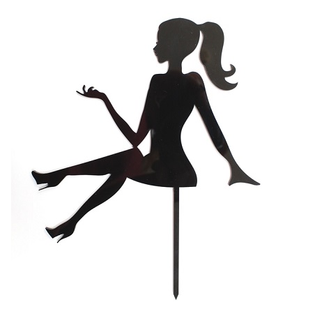 Топпер "Девушка" черный 195х55мм