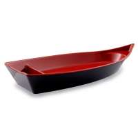 Блюдо-лодка 265х117мм красно-черное РАСПРОДАЖА