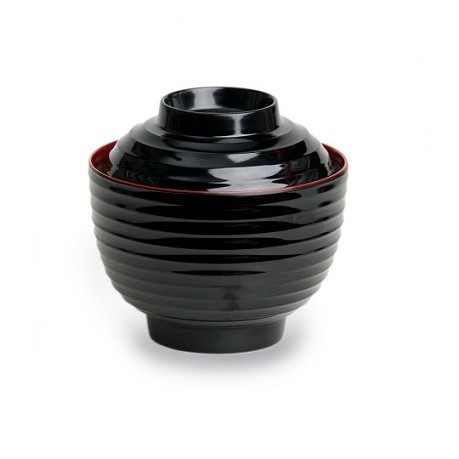 Супница меламин 200мл красно-черная