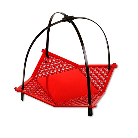 Сетка под темпуру пласт.красная 20х20хх20,6см